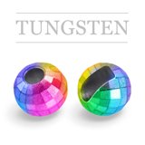 Slotted Tungsten Beads Reflex Metallic Rainbow