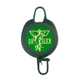 Dr. Slick Clip-On-Reel Green, Nylon Cord, "D" Ring