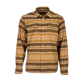 Simms Gallatin Flannel Shirt Dark Bronze Stripe