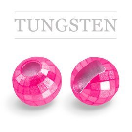 Slotted Tungsten Beads Reflex Metallic Pink