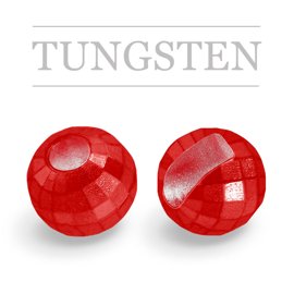 Slotted Tungsten Beads Reflex Metallic Red