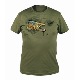 Traper T-Shirt Art Trout Olive
