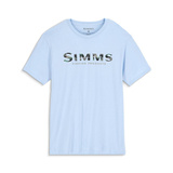 Simms Shroud Fill Logo T-Shirt - Sky Blue