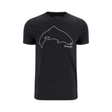 Simms Trout Outline T-Shirt - Dark Gunmetal Heather